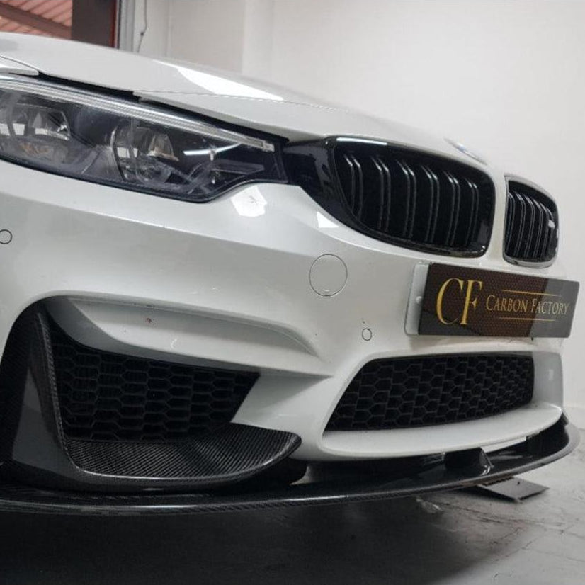 MP Style Carbon Fibre Front Splitter 3 Pieces Design for BMW F80 M3 F82 F83 M4 14-20 - Carbon Factory