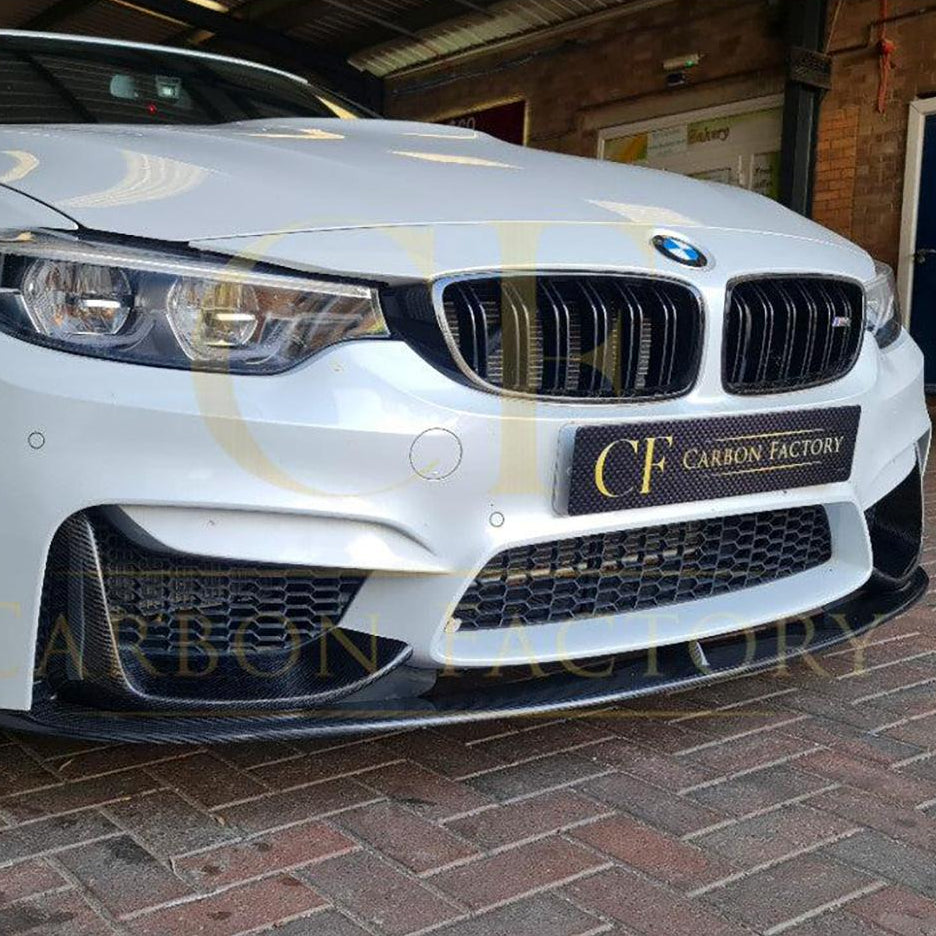 MP Style Carbon Fibre Front Splitter 3 Pieces Design for BMW F80 M3 F82 F83 M4 14-20 - Carbon Factory