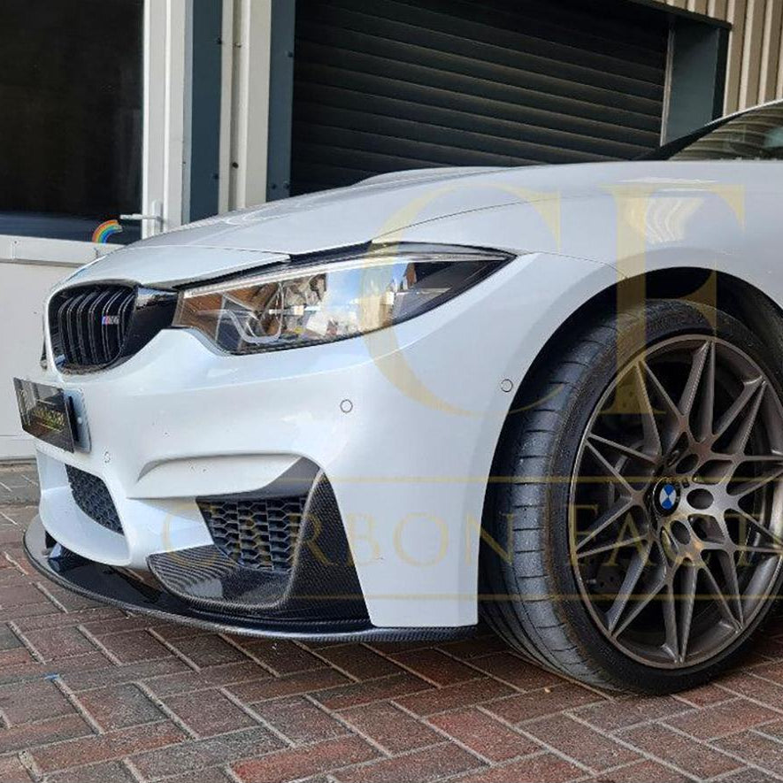 MP Style Carbon Fibre Front Splitter 3 Pieces Design for BMW F80 M3 F82 F83 M4 14-20 - Carbon Factory