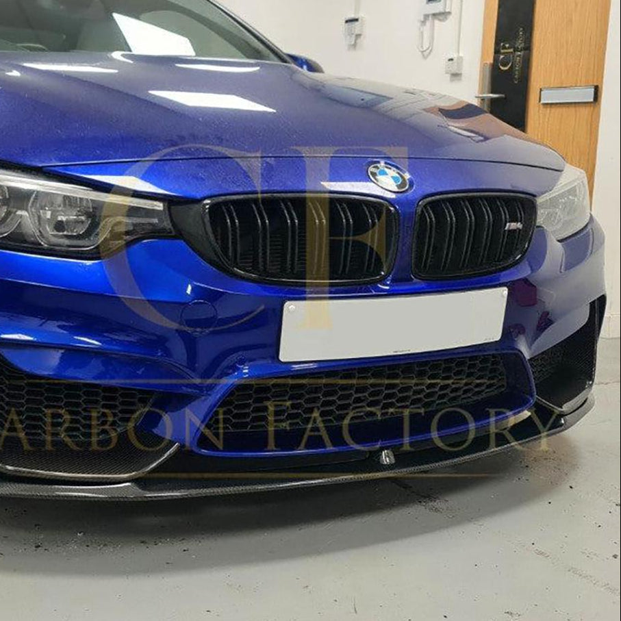 MP Style Carbon Fibre Front Splitter 3 Pieces Design for BMW F80 M3 F82 F83 M4 14-20 - Carbon Factory