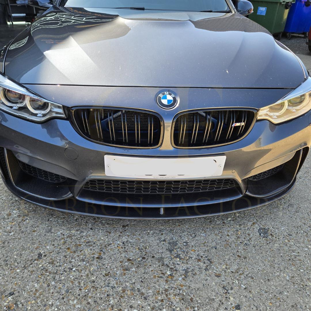 MP Style Carbon Fibre Front Splitter 3 Pieces Design for BMW F80 M3 F82 F83 M4 14-20 - Carbon Factory
