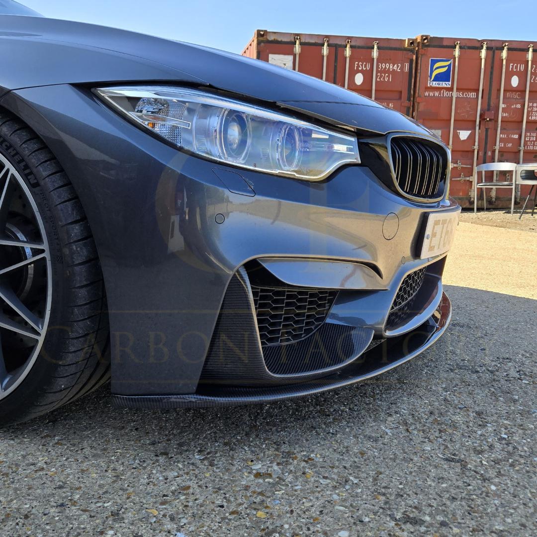 MP Style Carbon Fibre Front Splitter 3 Pieces Design for BMW F80 M3 F82 F83 M4 14-20 - Carbon Factory