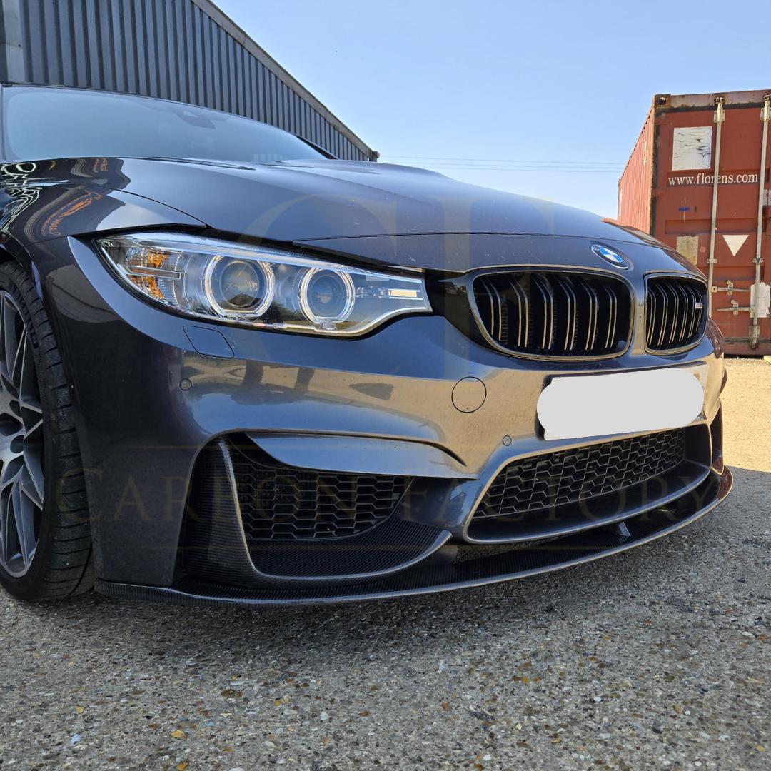 MP Style Carbon Fibre Front Splitter 3 Pieces Design for BMW F80 M3 F82 F83 M4 14-20 - Carbon Factory