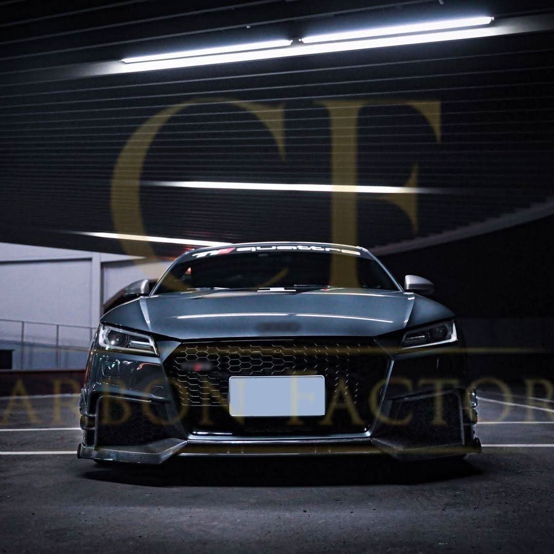 AB Style Carbon Fibre Front Splitter for Audi 8S TTRS MK3 15-18 - Carbon Factory