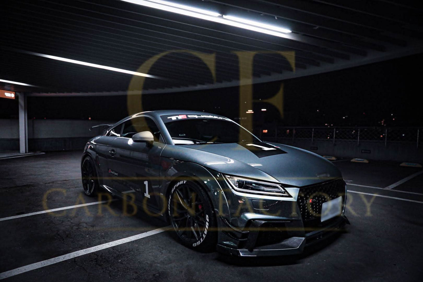 AB Style Carbon Fibre Front Splitter for Audi 8S TTRS MK3 15-18 - Carbon Factory