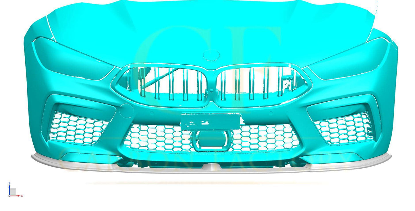 AC Style Carbon Fibre Front Splitter for BMW F91 F92 F93 M8 18-Present - Carbon Factory