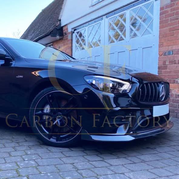 AMG Style Carbon Fibre Front Splitter for Mercedes W213 E Class Facelift Saloon 21-Present - Carbon Factory