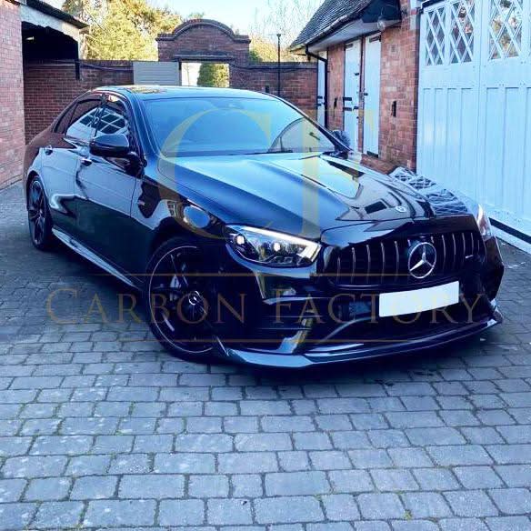 AMG Style Carbon Fibre Front Splitter for Mercedes W213 E Class Facelift Saloon 21-Present - Carbon Factory