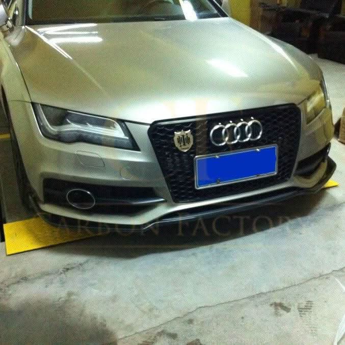 CF Style Carbon Fibre Front Splitter for Audi 4G A7 S Line S7 10-18 - Carbon Factory