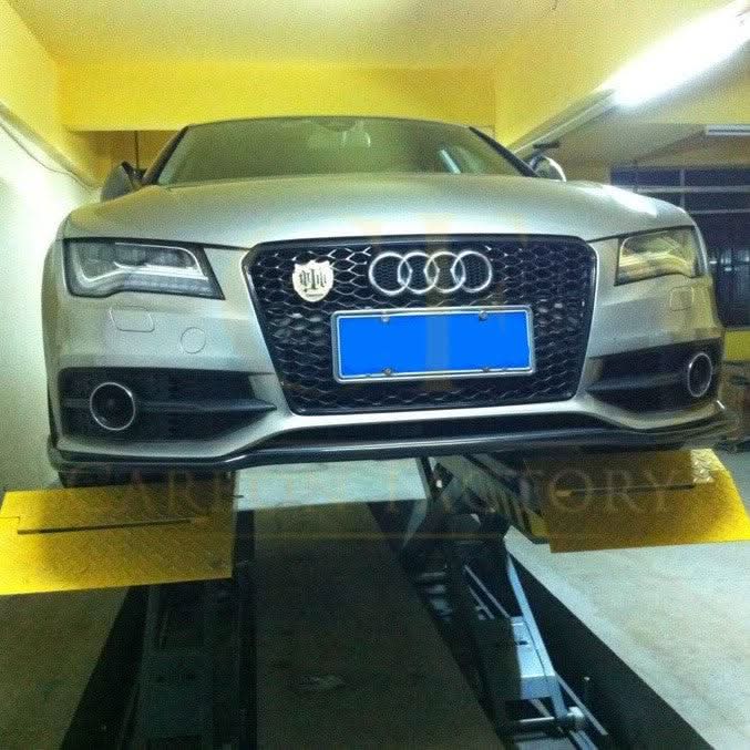 CF Style Carbon Fibre Front Splitter for Audi 4G A7 S Line S7 10-18 - Carbon Factory