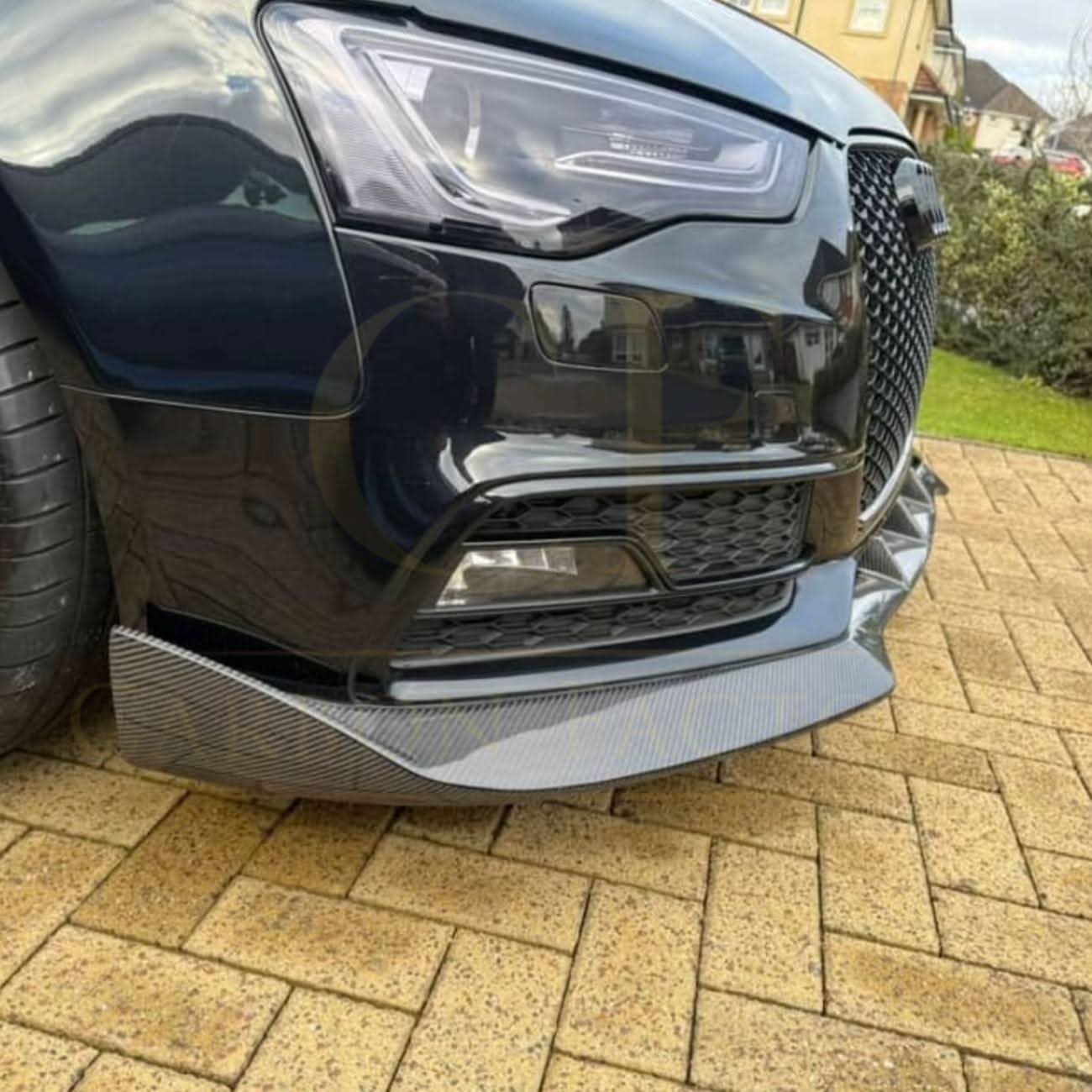 CF Style Carbon Fibre Front Splitter for Audi B8.5 S5 A5 S Line 11-16 - Carbon Factory