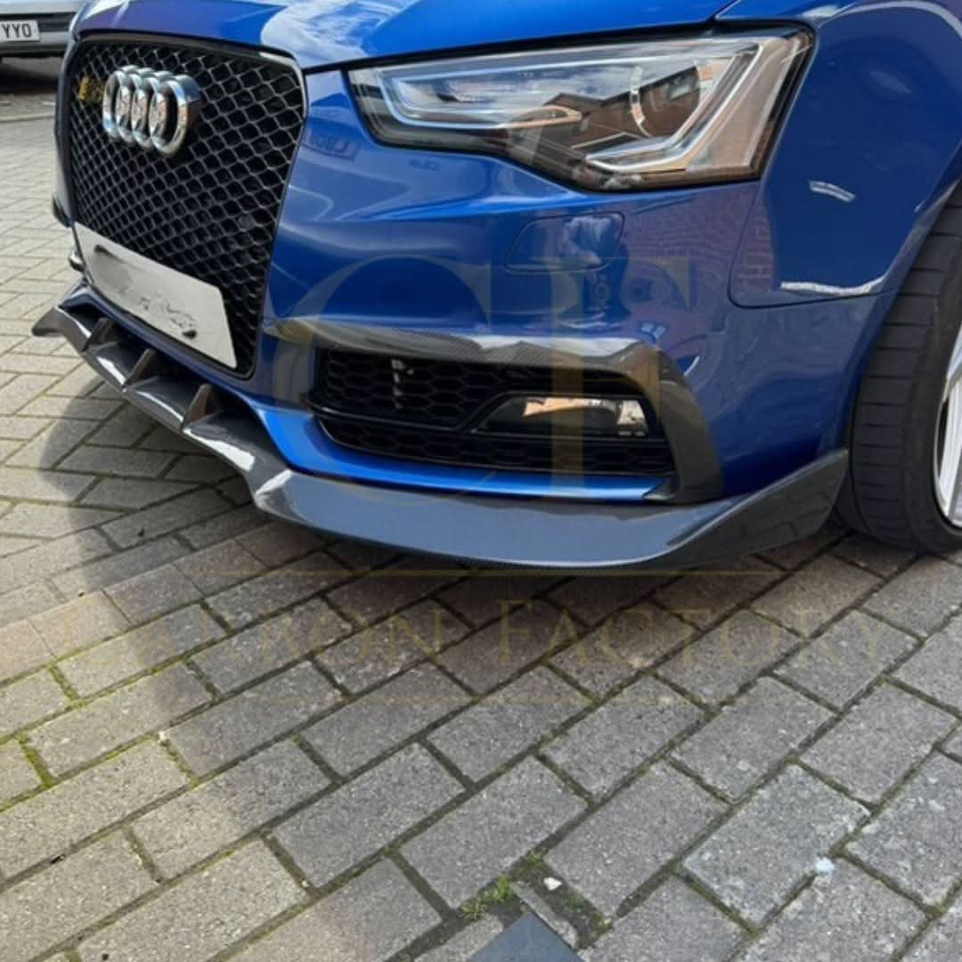 CF Style Carbon Fibre Front Splitter for Audi B8.5 S5 A5 S Line 11-16 - Carbon Factory