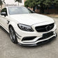 CS Style Carbon Fibre Front Splitter for Mercedes W205 C63 C63s 4 Door 15-21 - Carbon Factory
