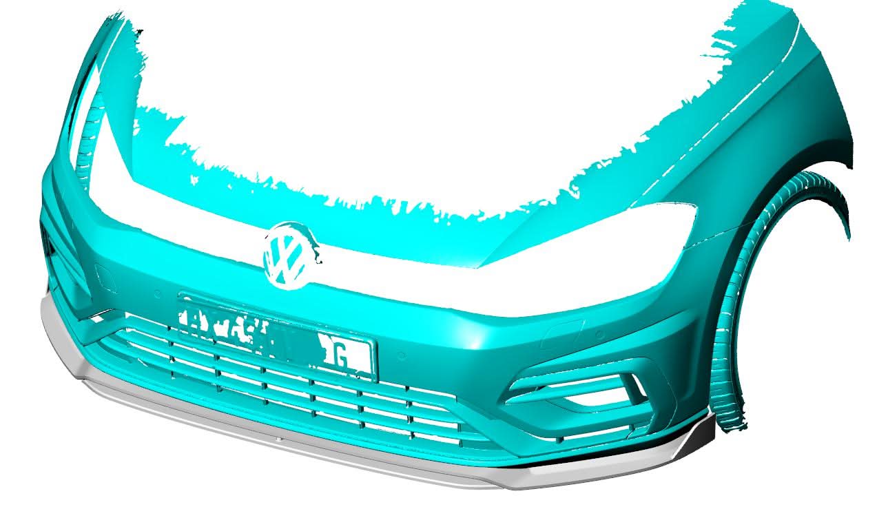 CS Style Carbon Fibre Front Splitter for VW Golf MK7.5 R 18-20 - Carbon Factory