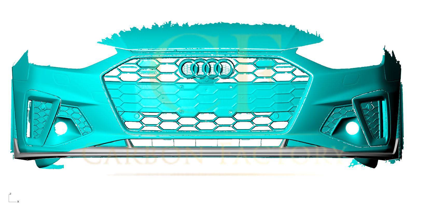 ED Style Pre-Preg Carbon Fibre Front Splitter for Audi A4 B9 S Line & S4 19-22 - Carbon Factory