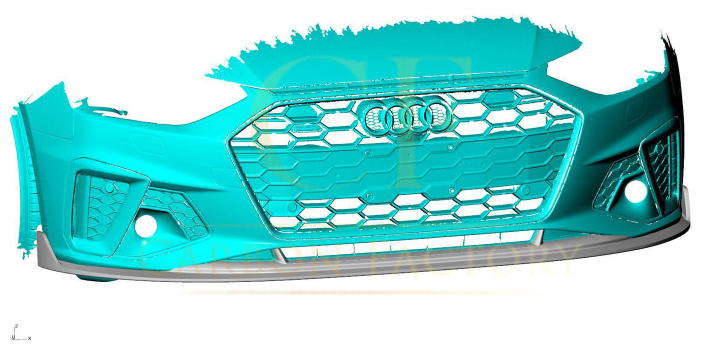 ED Style Pre-Preg Carbon Fibre Front Splitter for Audi A4 B9 S Line & S4 19-22 - Carbon Factory