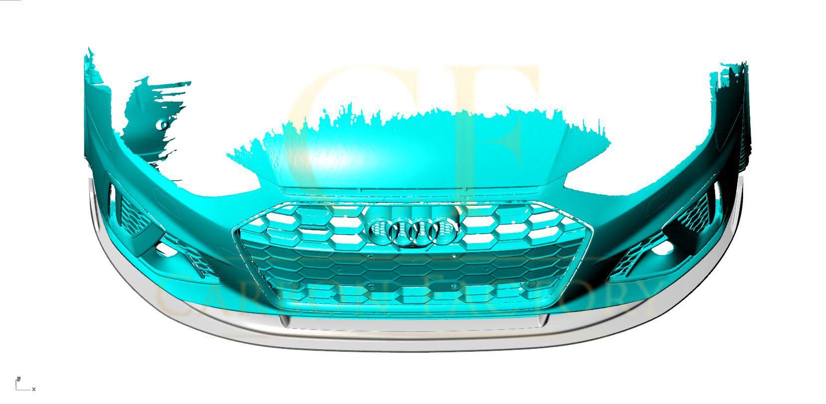 ED Style Pre-Preg Carbon Fibre Front Splitter for Audi A4 B9 S Line & S4 19-22 - Carbon Factory