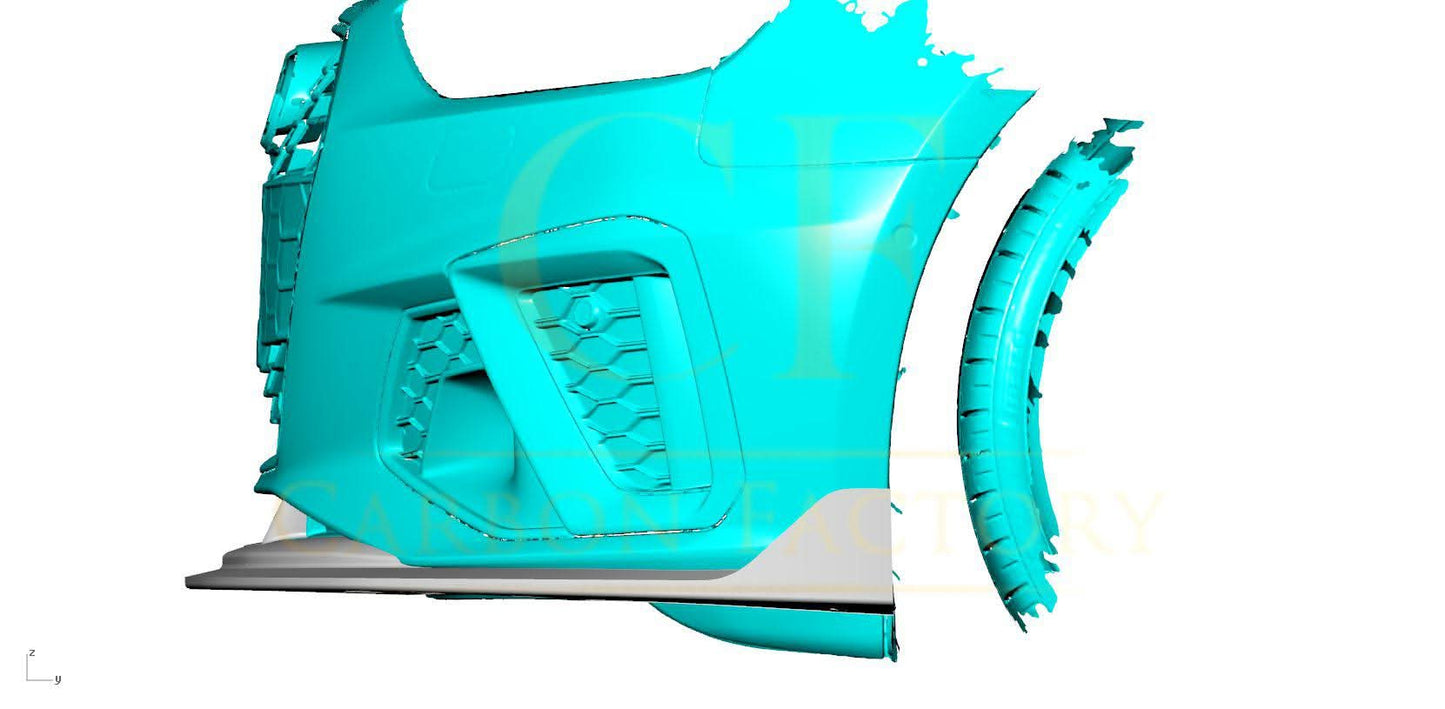 ED Style Pre-Preg Carbon Fibre Front Splitter for Audi A4 B9 S Line & S4 19-22 - Carbon Factory