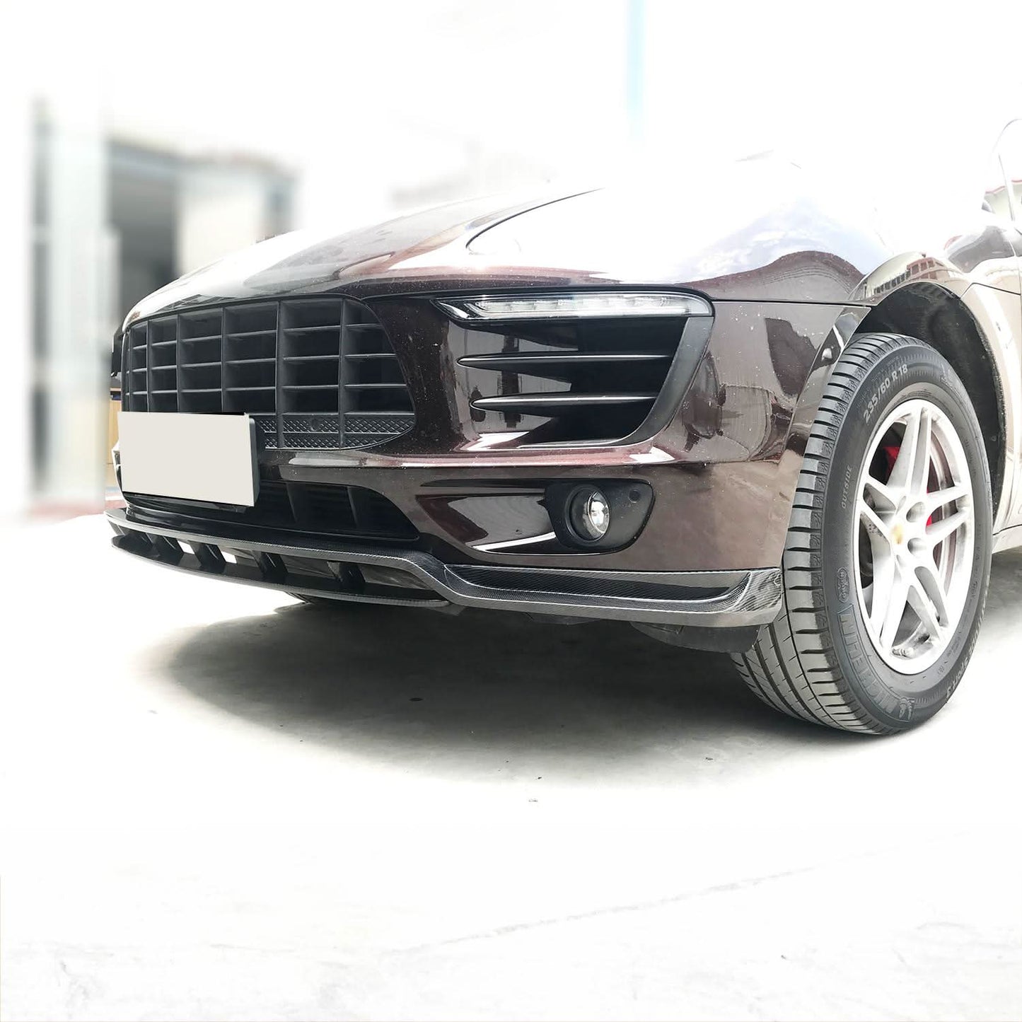 GT Style Carbon Fibre Front Splitter for Porsche Macan 14-17 - Carbon Factory