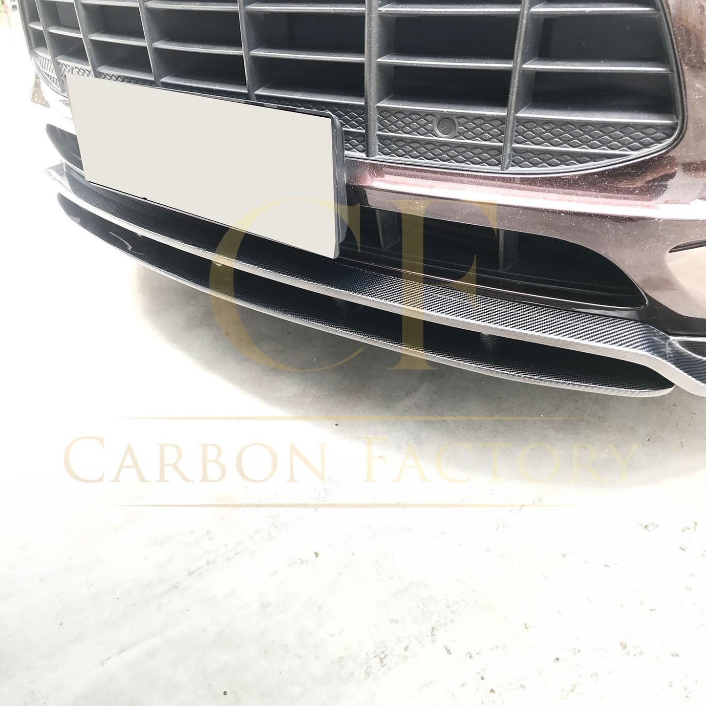 GT Style Carbon Fibre Front Splitter for Porsche Macan 14-17 - Carbon Factory