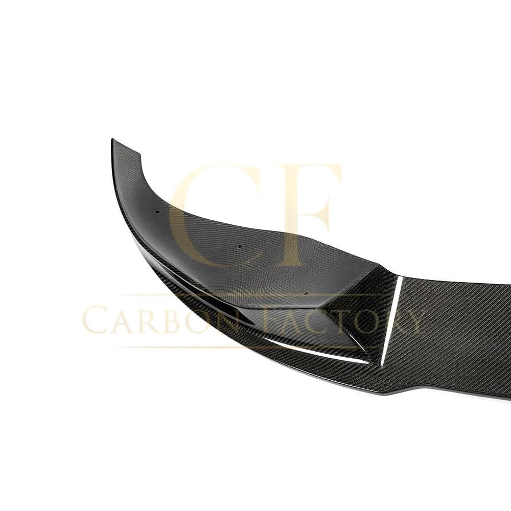 H-style carbon fibre front splitter for BMW G05 X5 2018-2022, enhances aerodynamics and sporty appearance.