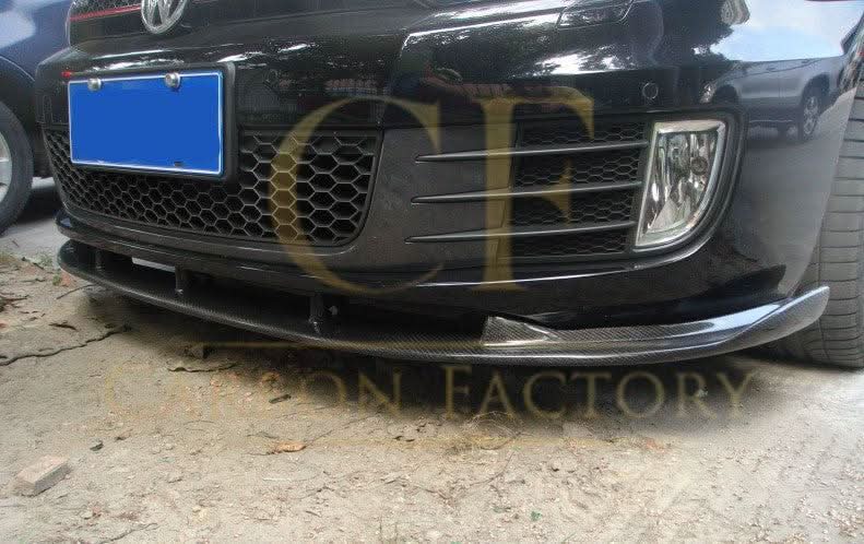 H2 Style Carbon Fibre Front Splitter for VW Golf MK6 GTI 08-13 - Carbon Factory