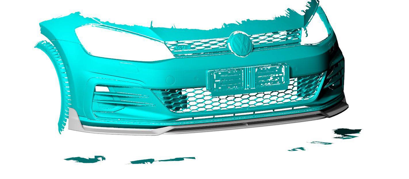 MK Style Carbon Fibre Front Splitter for VW Golf MK7.5 GTI 18-20 - Carbon Factory