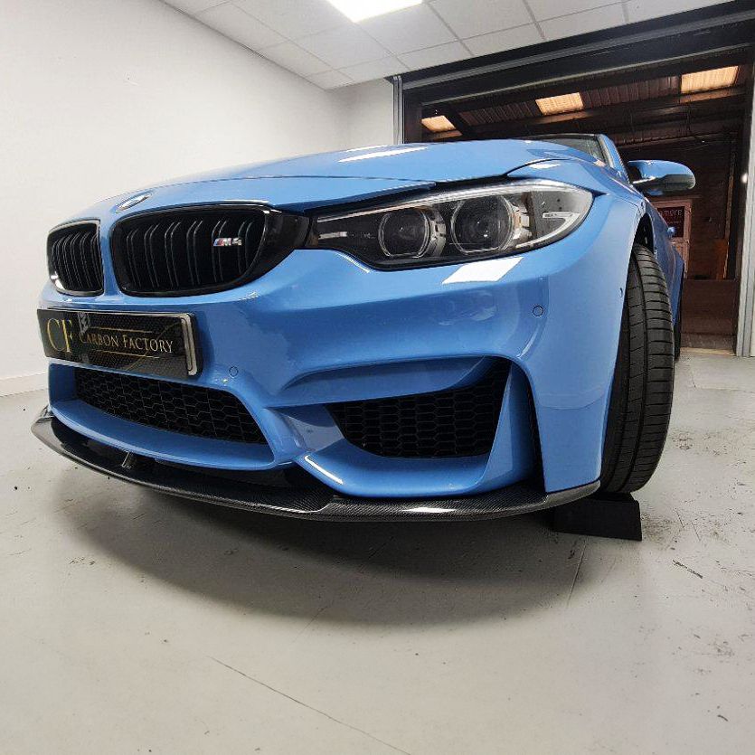 MP Style (Bottom Piece) Carbon Fibre Front Splitter Bottom for BMW F80 M3 F82 F83 M4 14-20 - Carbon Factory