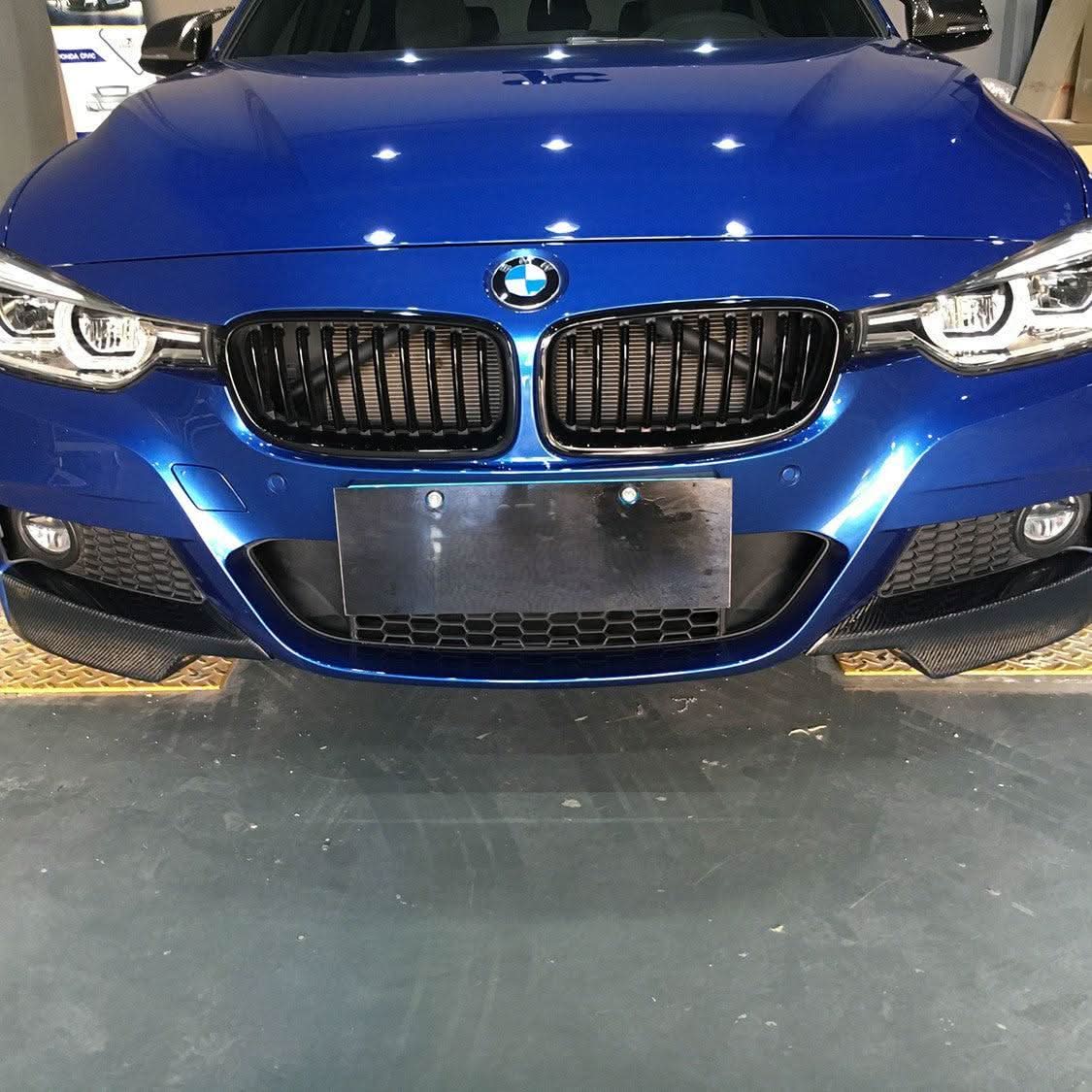 MP Style Carbon Fibre Front Splitter Covers for BMW F30 F31 3 Series M Sport 12-19 - Carbon Factory