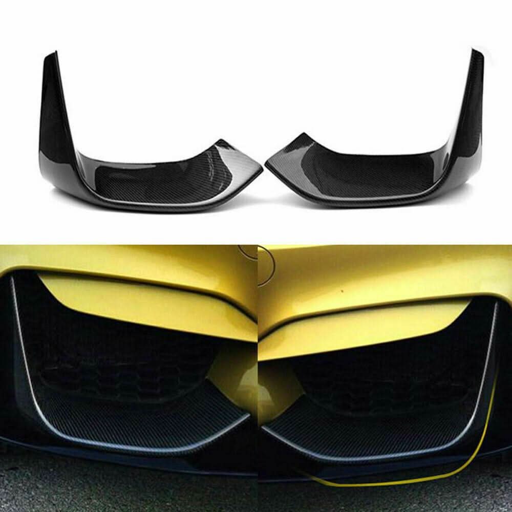 MP Style Carbon Fibre Front Splitter Covers for BMW F80 M3 F82 F83 M4 14-20 - Carbon Factory