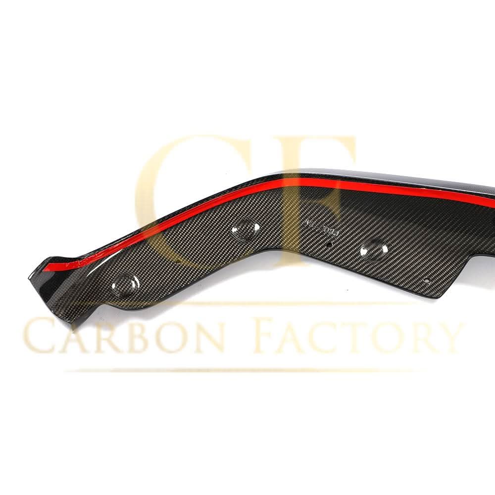 Carbon Fibre front splitter for BMW G20 G21 3 Series M Sport, enhances aerodynamics and sporty appearance.