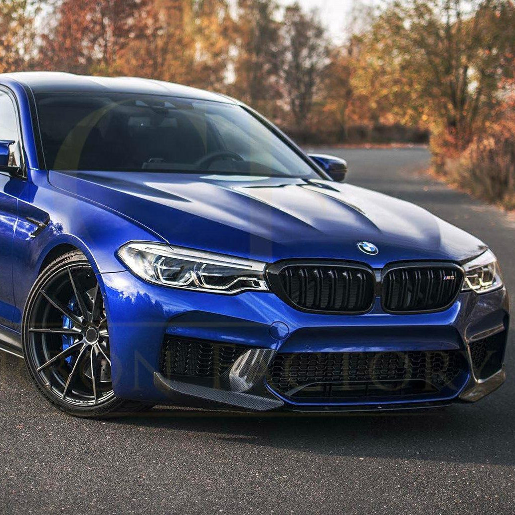MP Style Carbon Fibre Front Splitter Covers for BMW F90 M5 Pre-LCI 17-20 - Carbon Factory