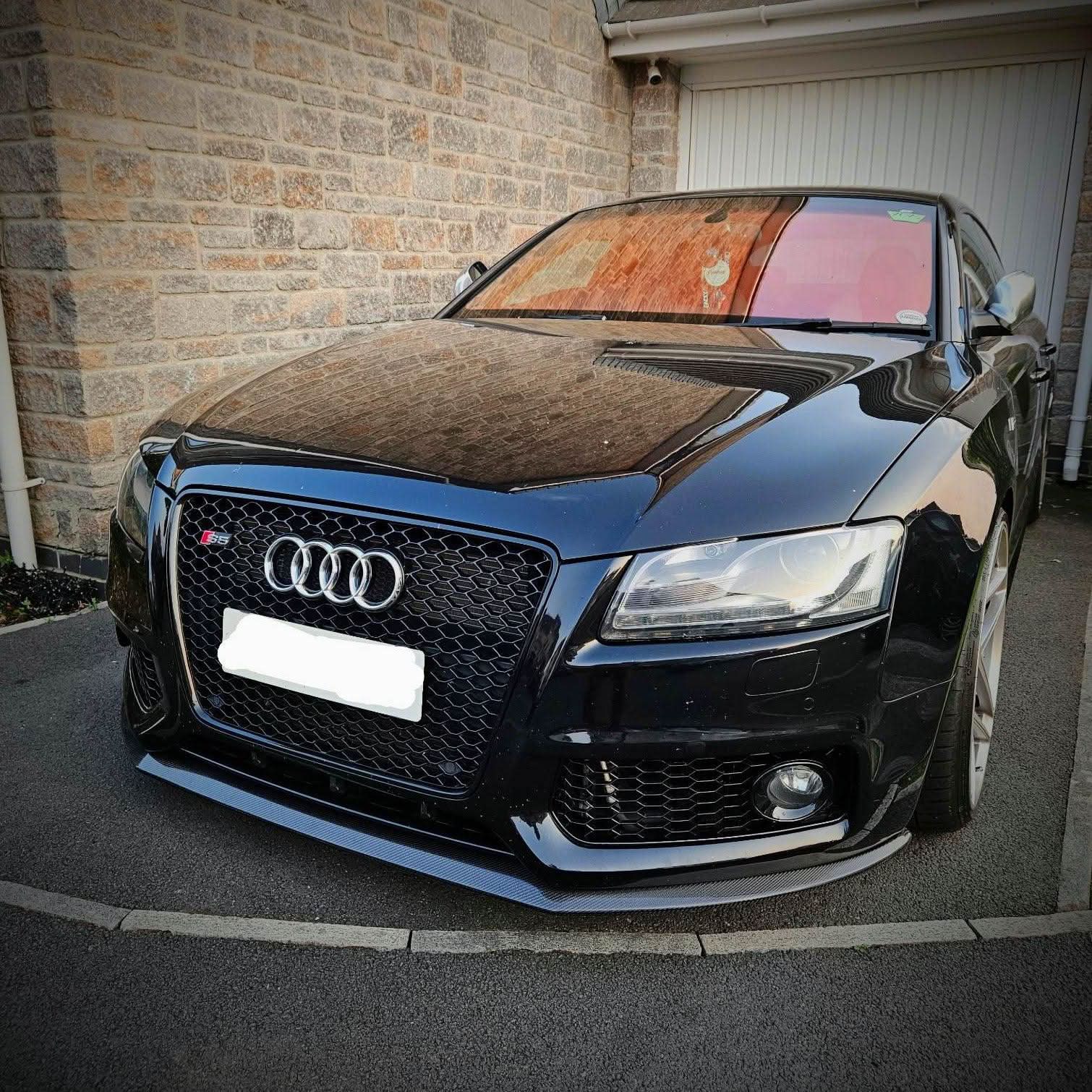 P Style Carbon Fibre Front Splitter for Audi B8 A5 S-Line & S5 07-10 - Carbon Factory