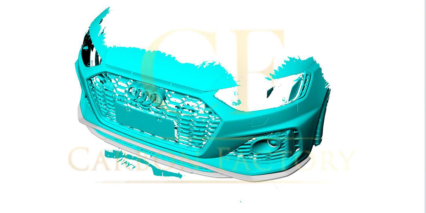 R Style Pre-Preg Carbon Fibre Front Splitter for Audi B9 RS4 18-20 - Carbon Factory
