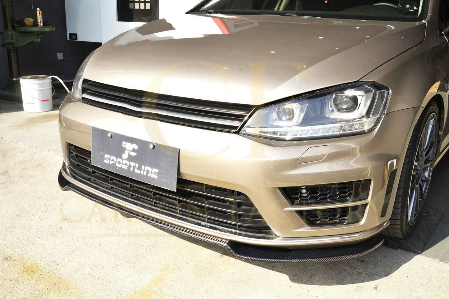 RG Style Carbon Fibre Front Splitter for VW Golf MK7 R 14-17 - Carbon Factory