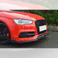 RS Style Carbon Fibre Front Splitter for Audi A3 Saloon S Line & S3 13-15 - Carbon Factory