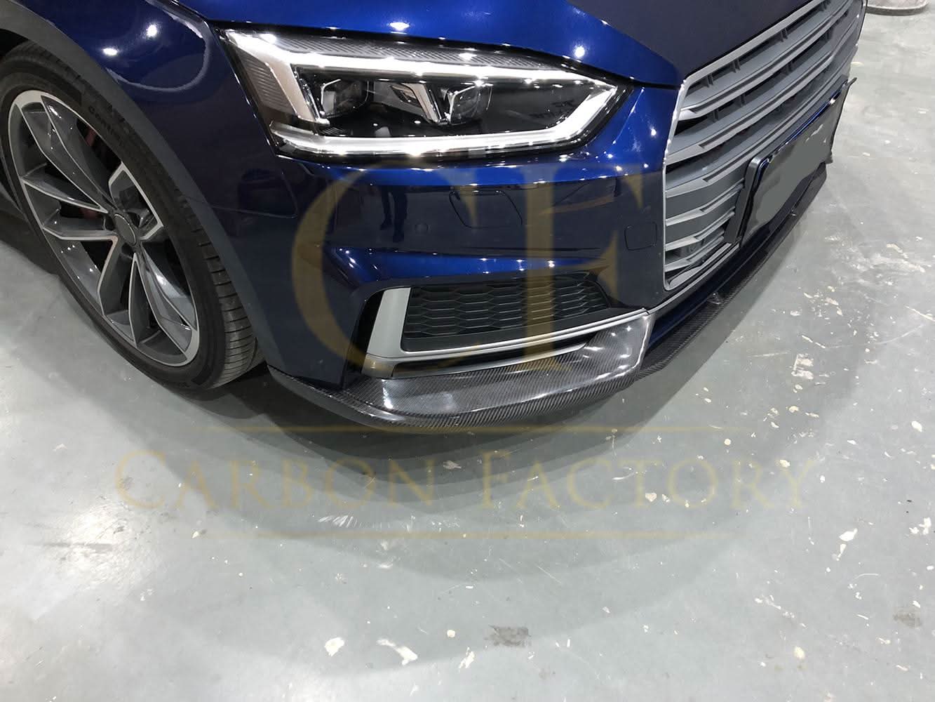 RS Style Carbon Fibre Front Splitter for Audi B9 A5 S Line & S5 17-19 - Carbon Factory