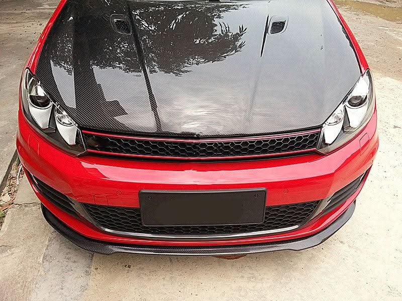 RZ Style Carbon Fibre Front Splitter for VW Golf MK6 GTI 08-13 - Carbon Factory