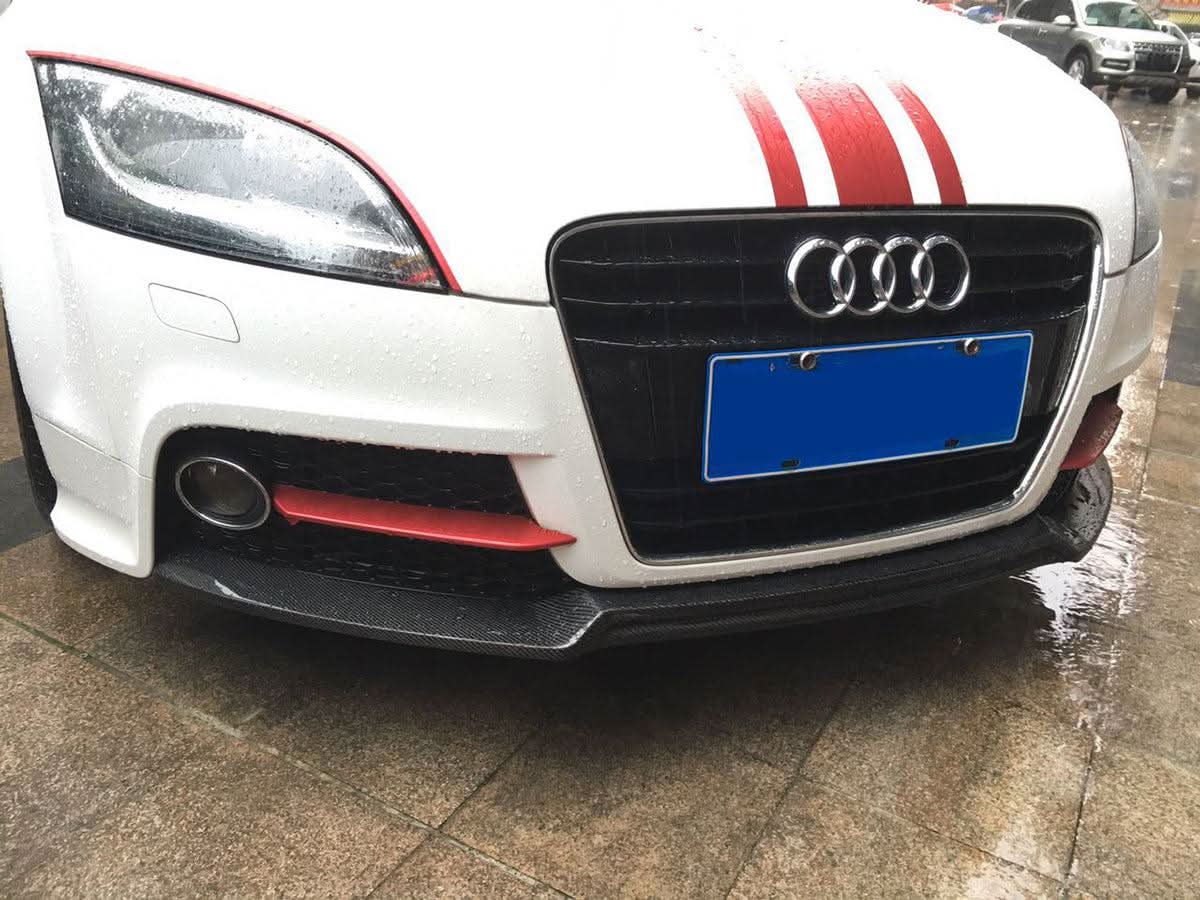 V Style Carbon Fibre Front Splitter for Audi 8J TT TTS MK2 07-14 - Carbon Factory