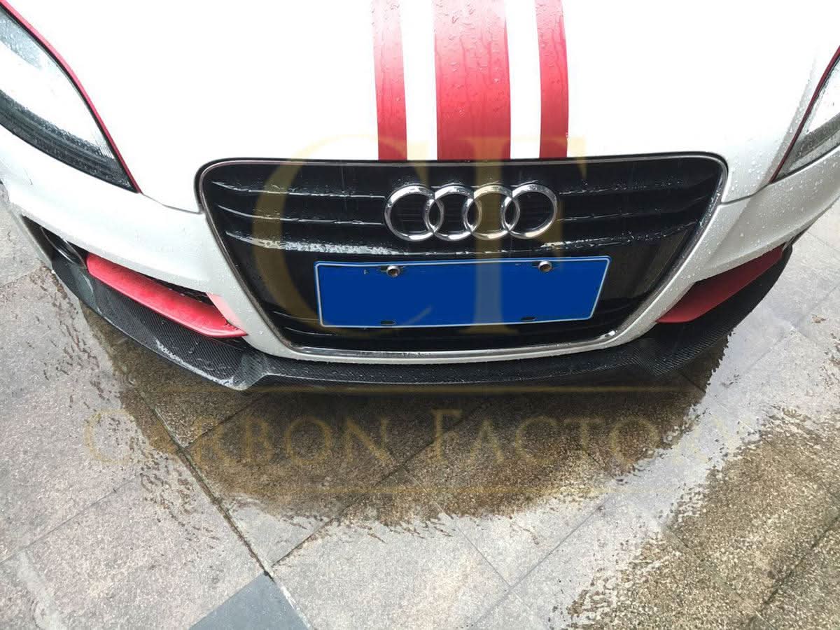 V Style Carbon Fibre Front Splitter for Audi 8J TT TTS MK2 07-14 - Carbon Factory
