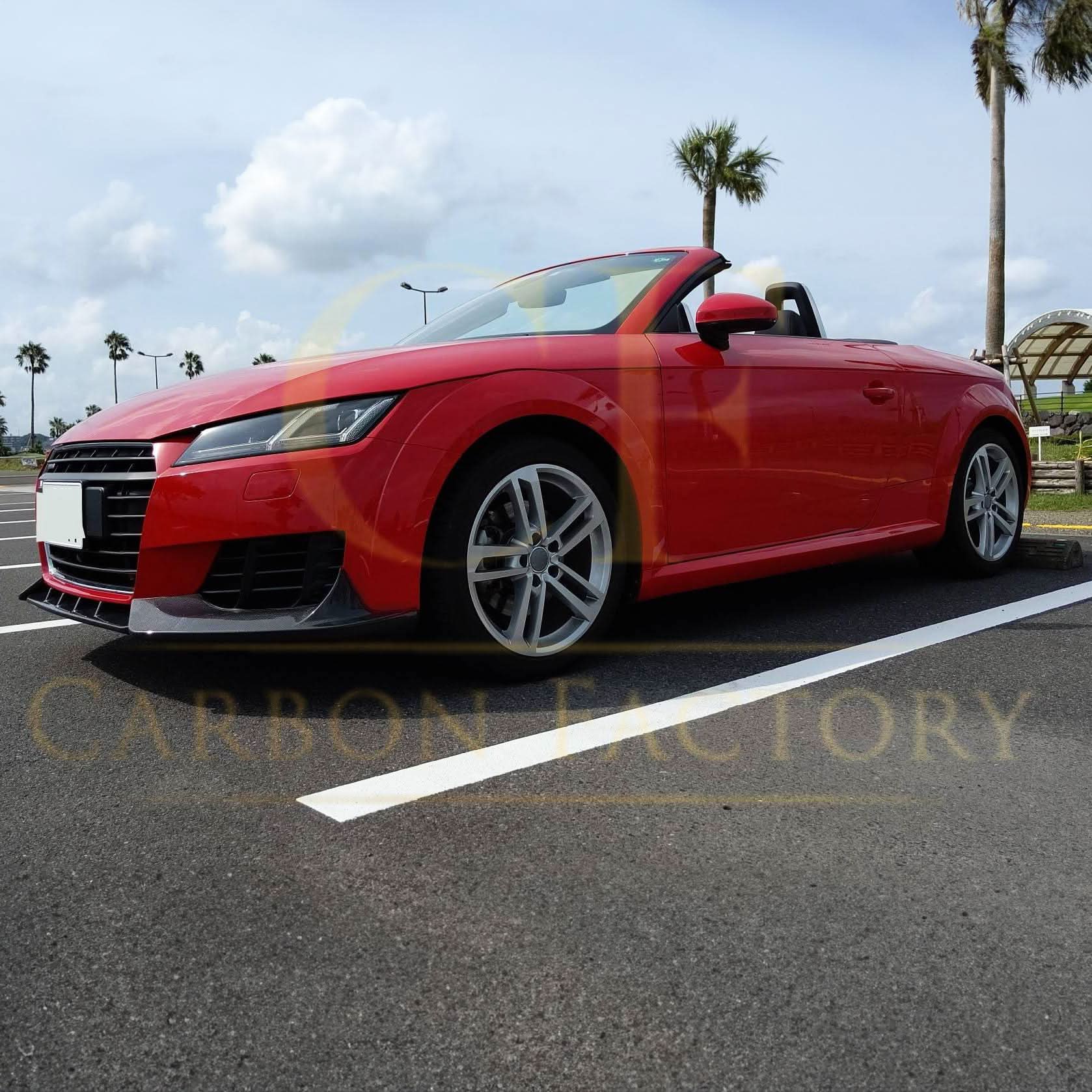 V Style Carbon Fibre Front Splitter for Audi 8S TT MK3 15-18 - Carbon Factory