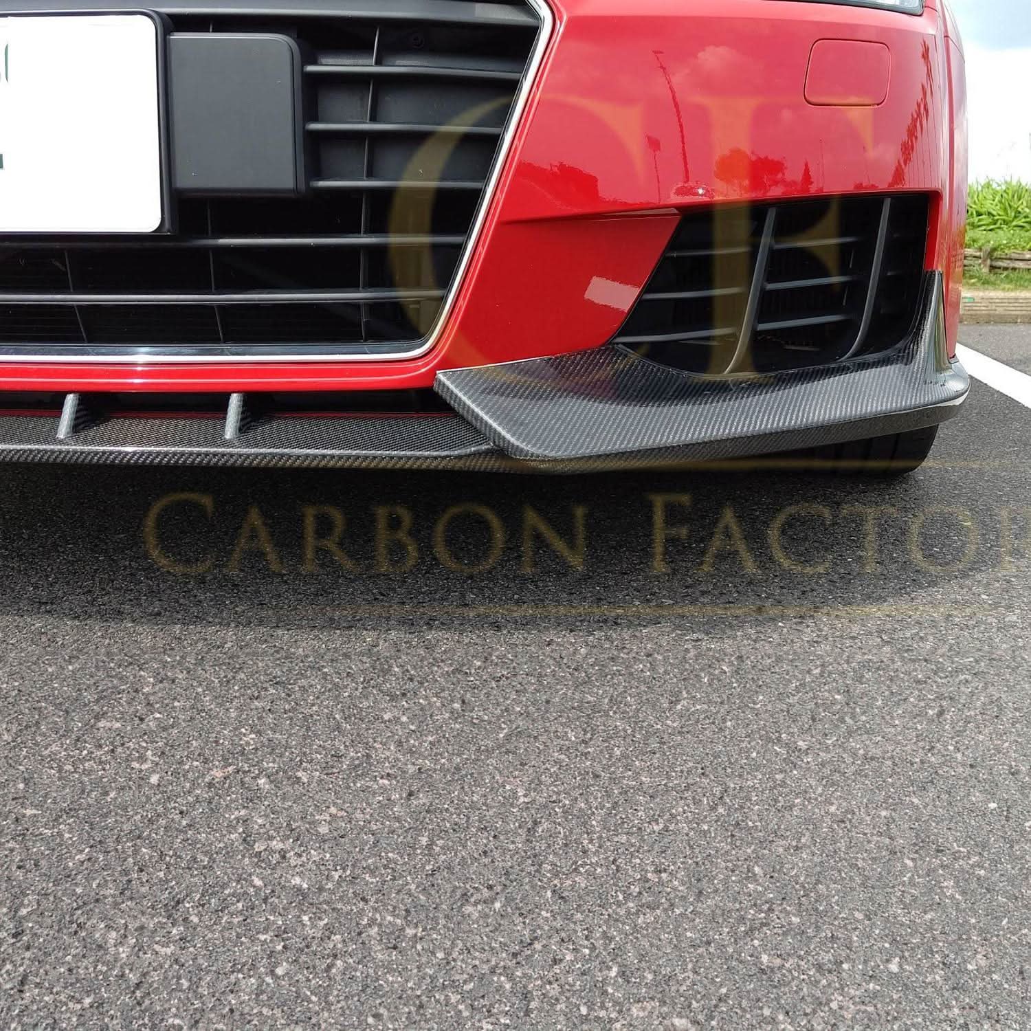 V Style Carbon Fibre Front Splitter for Audi 8S TT MK3 15-18 - Carbon Factory