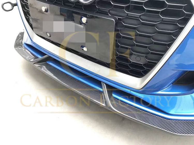 V Style Carbon Fibre Front Splitter for Audi 8V RS3 Saloon 17-20 - Carbon Factory