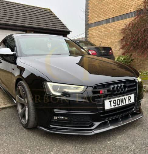 V Style Carbon Fibre Front Splitter for Audi B8.5 S5 A5 S Line 11-16 - Carbon Factory