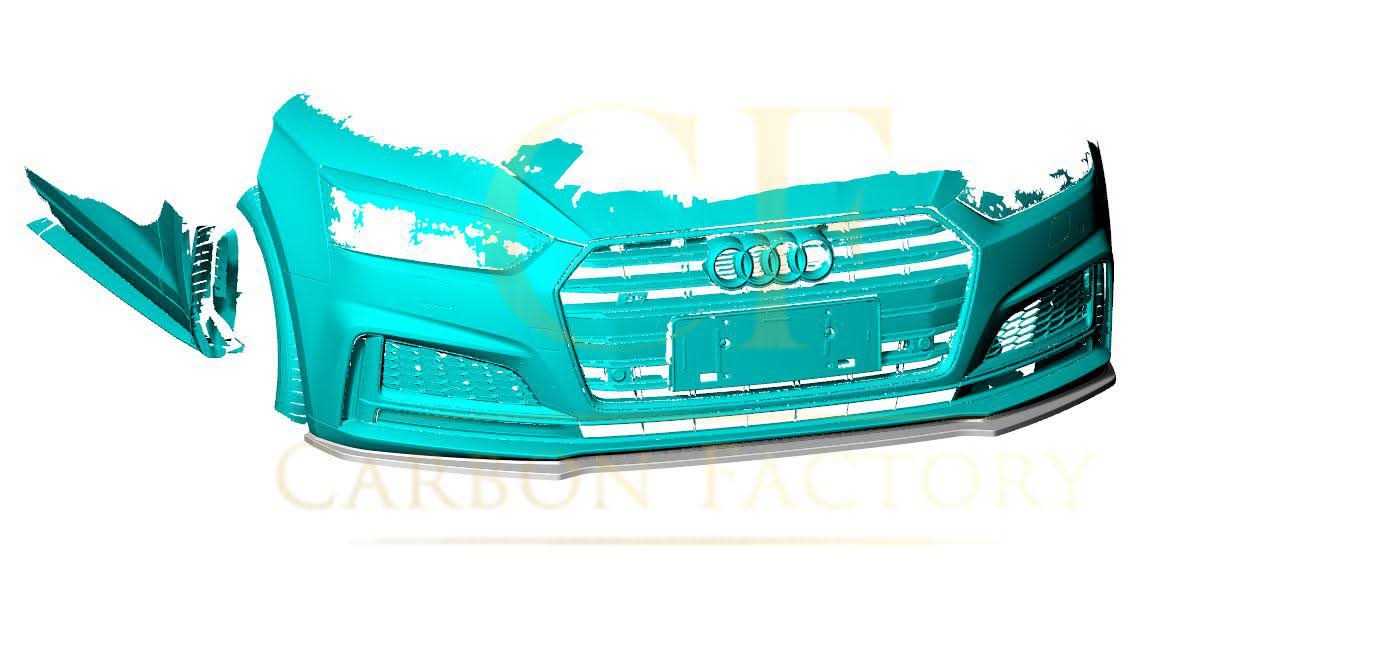 V Style Carbon Fibre Front Splitter for Audi B9 A5 S Line & S5 17-19 - Carbon Factory