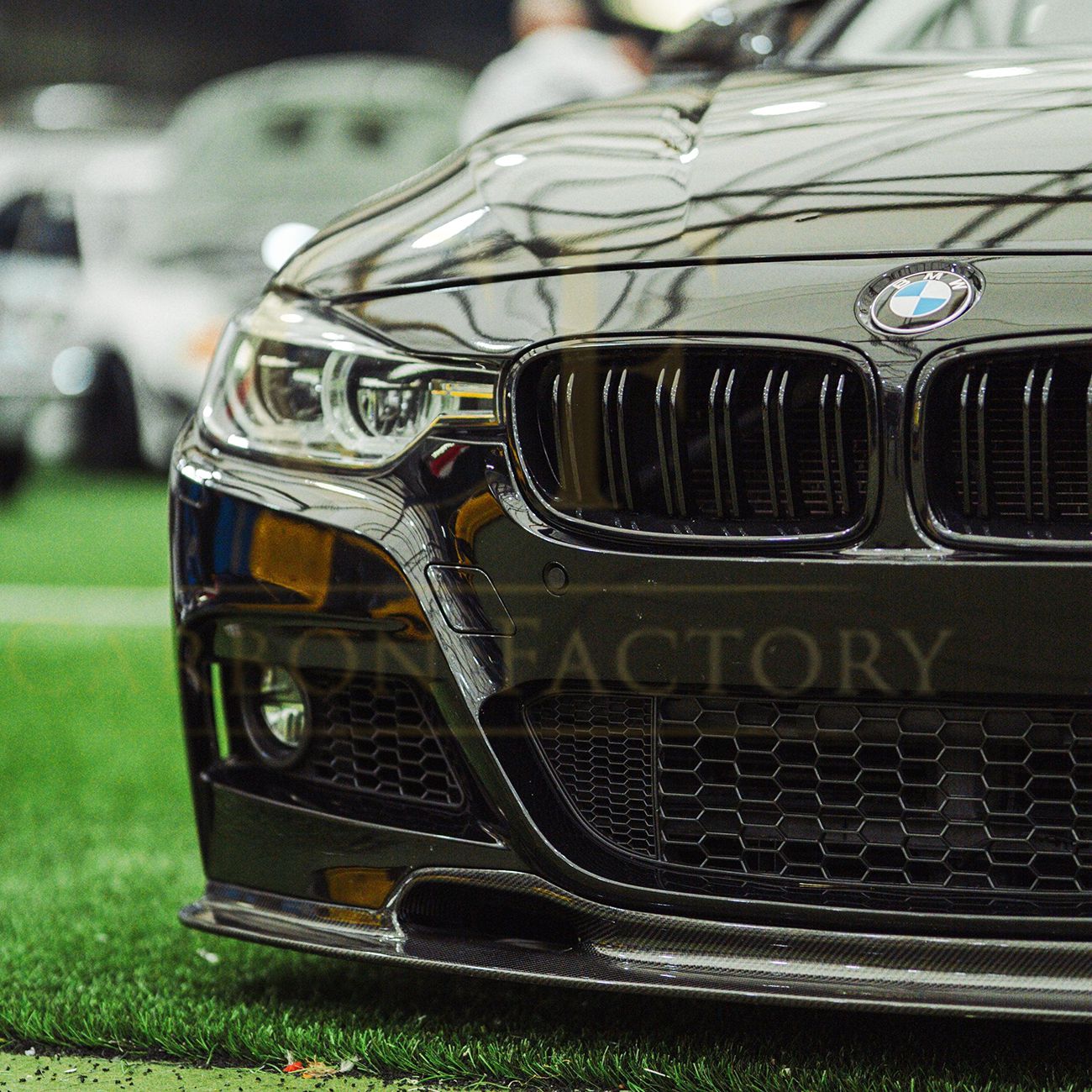 V Style Carbon Fibre Front Splitter for BMW F30 F31 3 Series M Sport 12-19 - Carbon Factory