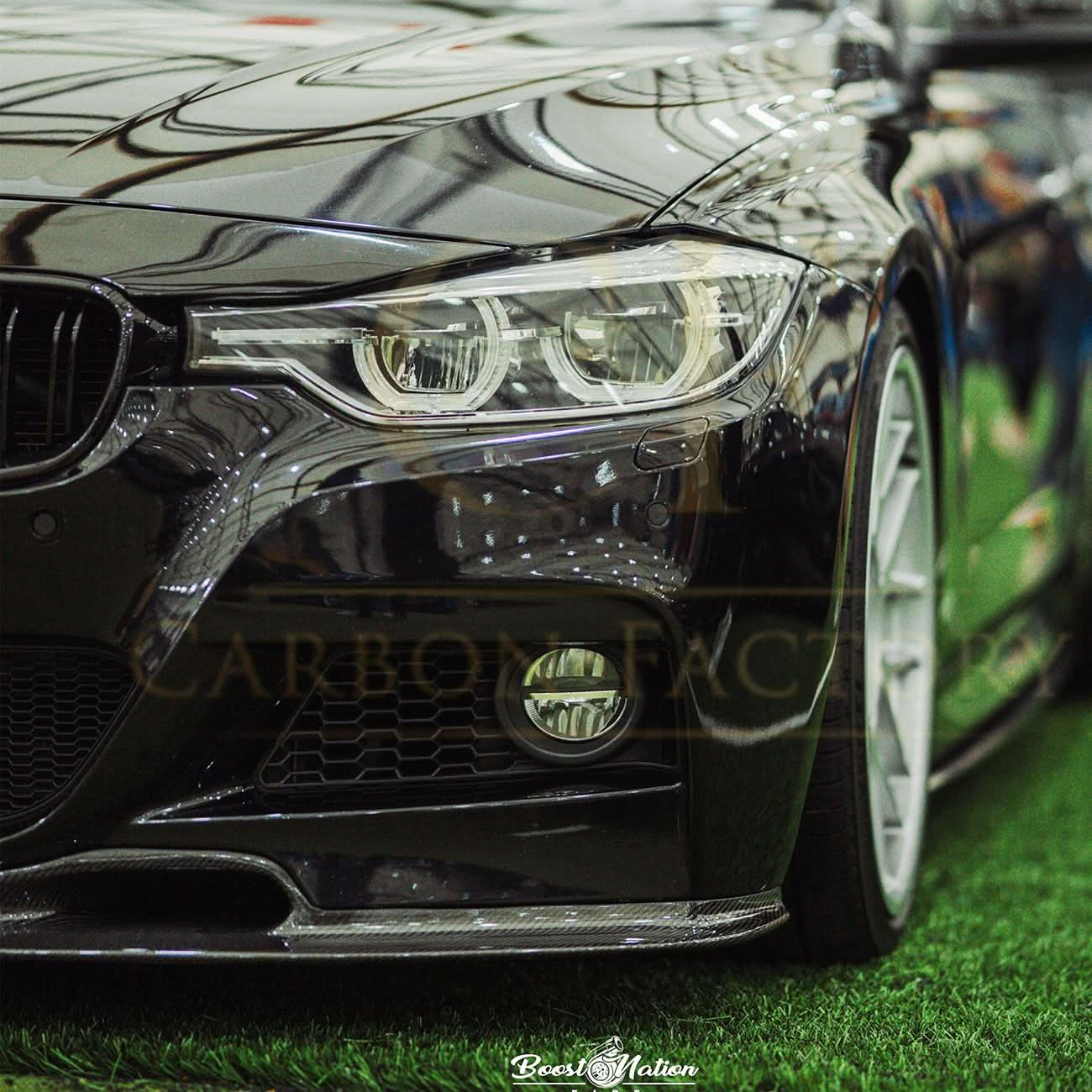 V Style Carbon Fibre Front Splitter for BMW F30 F31 3 Series M Sport 12-19 - Carbon Factory