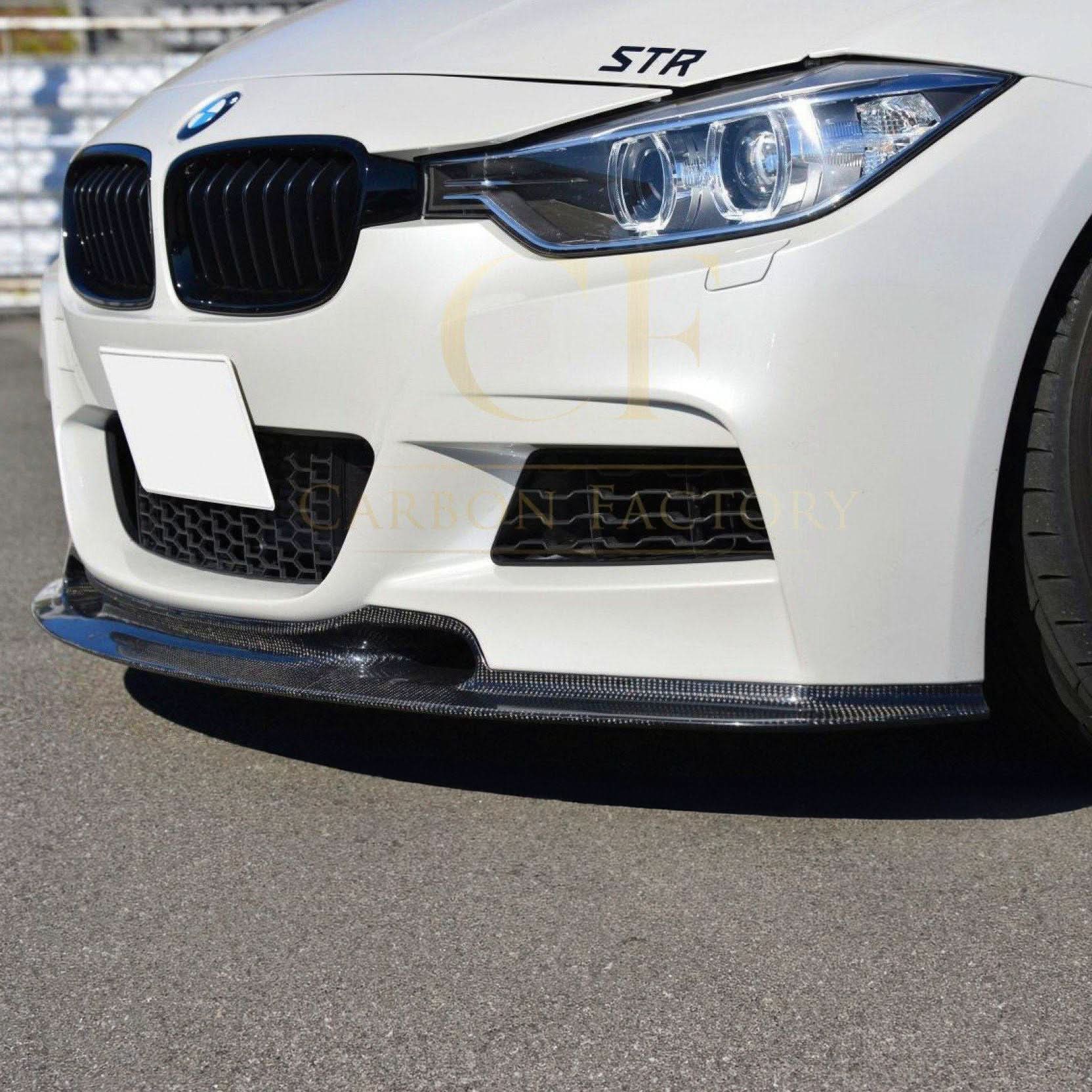 V Style Carbon Fibre Front Splitter for BMW F30 F31 3 Series M Sport 12-19 - Carbon Factory