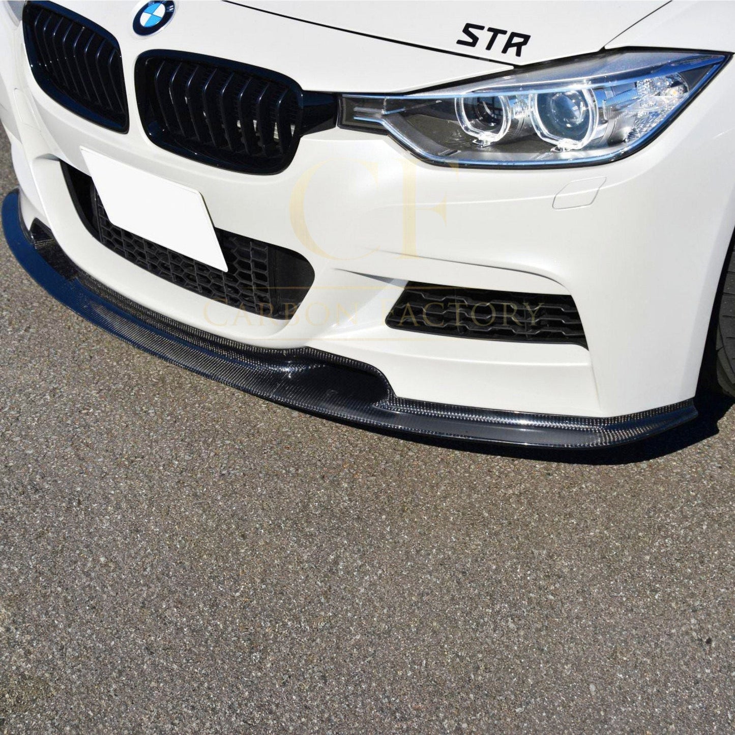 V Style Carbon Fibre Front Splitter for BMW F30 F31 3 Series M Sport 12-19 - Carbon Factory