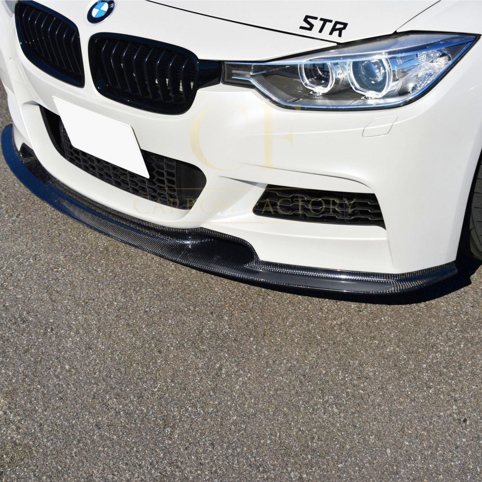 V Style Carbon Fibre Front Splitter for BMW F30 F31 3 Series M Sport 12-19 - Carbon Factory